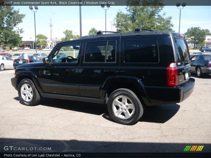 Black Clearcoat / Medium Slate Gray 2007 Jeep Commander Sport 4x4