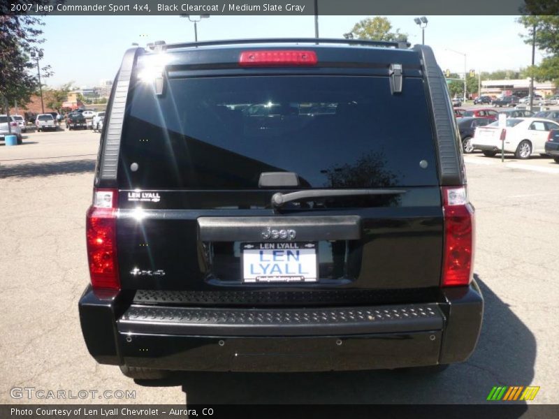 Black Clearcoat / Medium Slate Gray 2007 Jeep Commander Sport 4x4