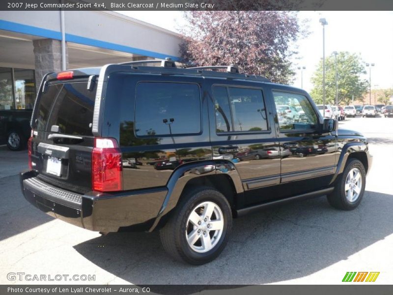 Black Clearcoat / Medium Slate Gray 2007 Jeep Commander Sport 4x4