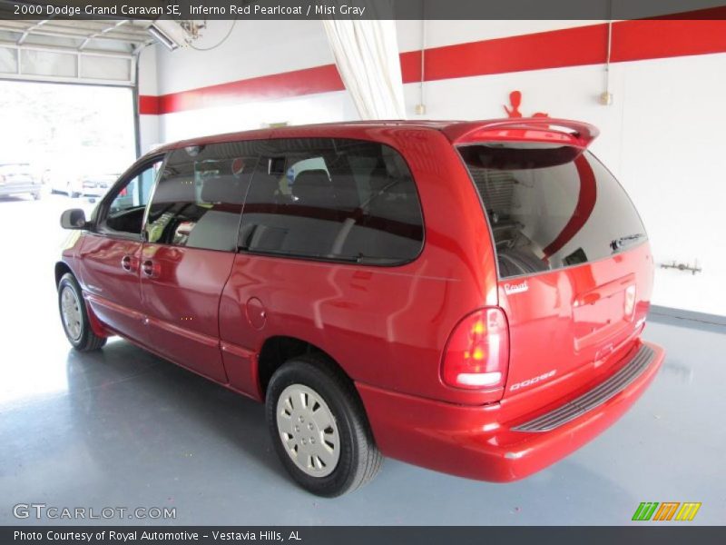 Inferno Red Pearlcoat / Mist Gray 2000 Dodge Grand Caravan SE