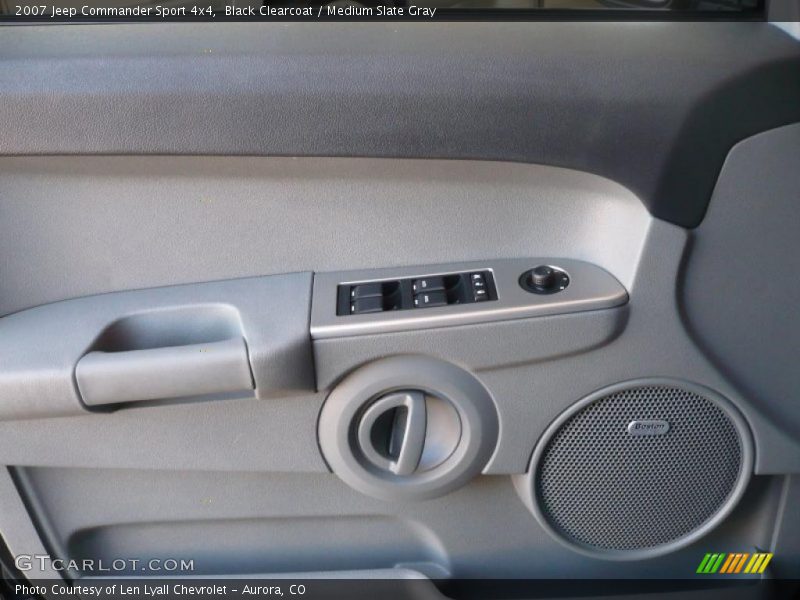 Black Clearcoat / Medium Slate Gray 2007 Jeep Commander Sport 4x4