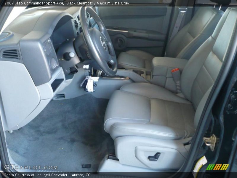 Black Clearcoat / Medium Slate Gray 2007 Jeep Commander Sport 4x4