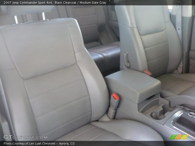 Black Clearcoat / Medium Slate Gray 2007 Jeep Commander Sport 4x4