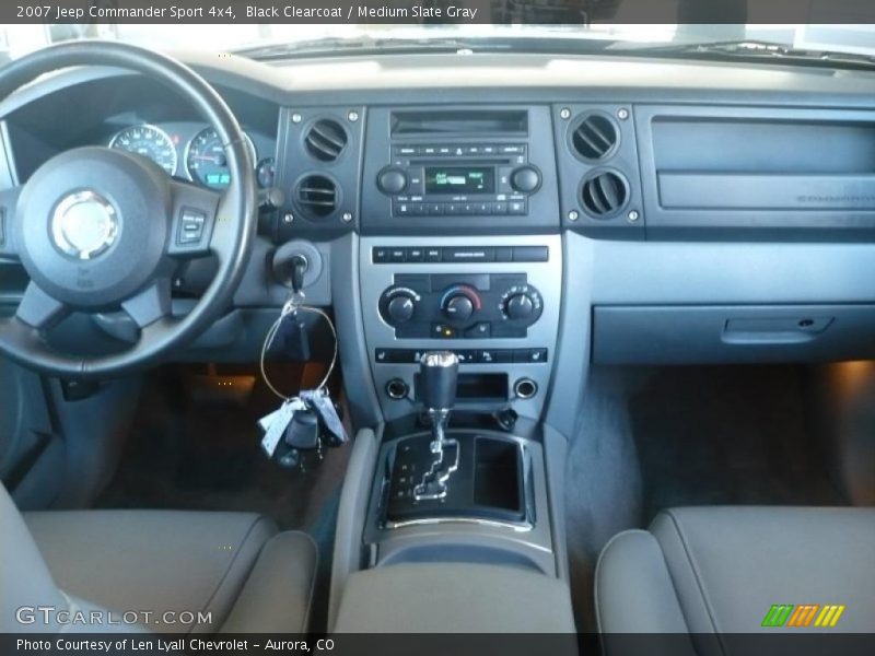 Black Clearcoat / Medium Slate Gray 2007 Jeep Commander Sport 4x4