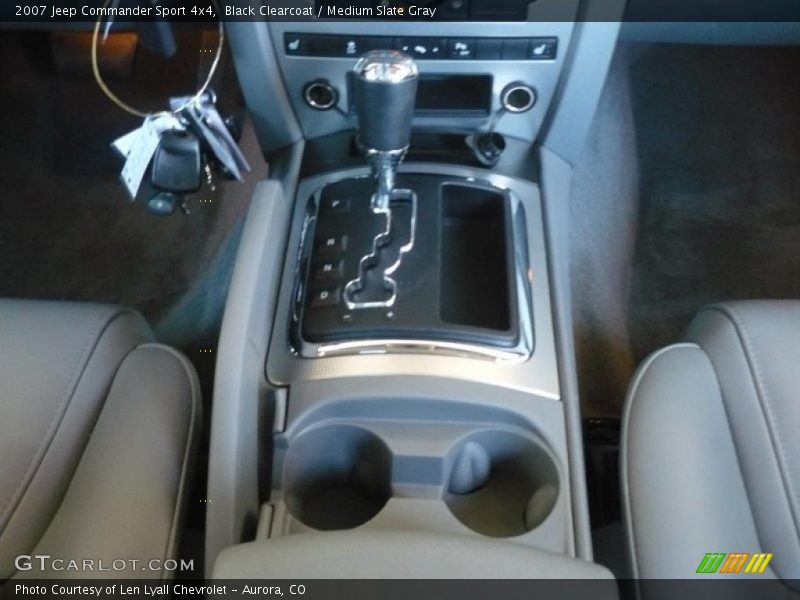 Black Clearcoat / Medium Slate Gray 2007 Jeep Commander Sport 4x4