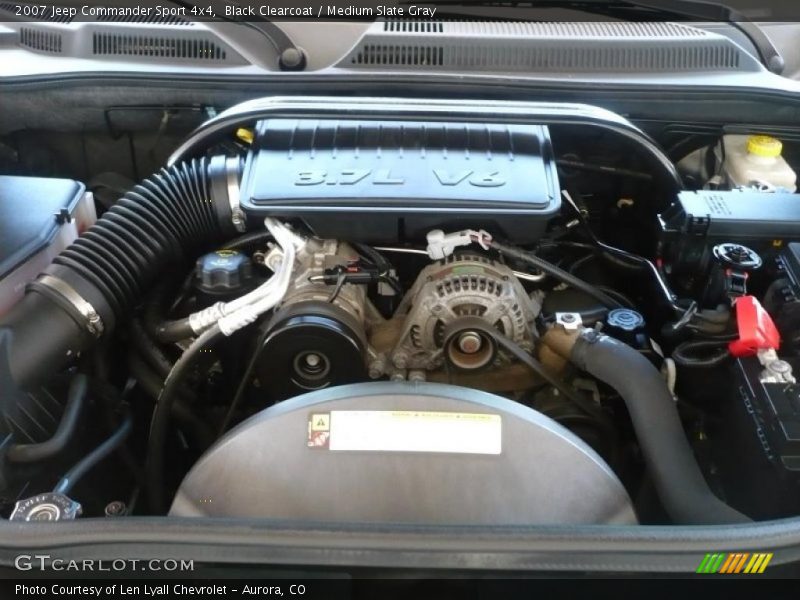 Black Clearcoat / Medium Slate Gray 2007 Jeep Commander Sport 4x4