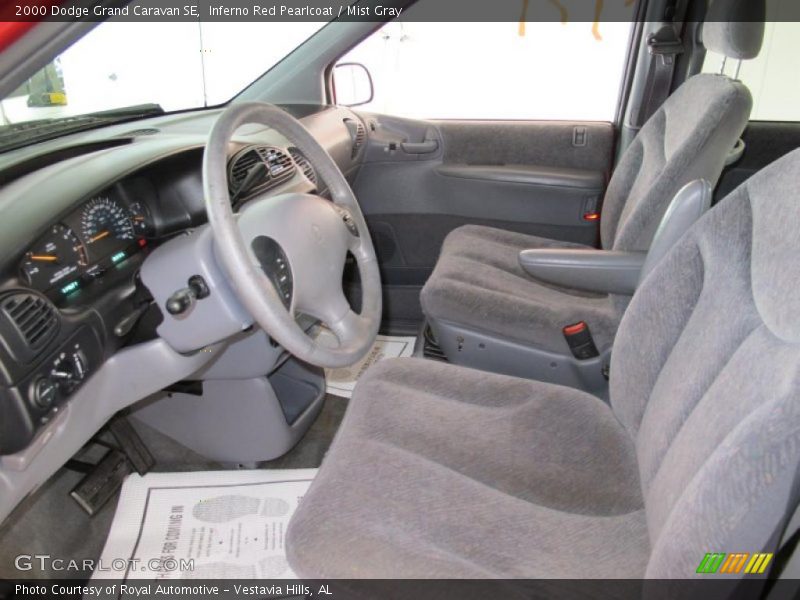 Inferno Red Pearlcoat / Mist Gray 2000 Dodge Grand Caravan SE