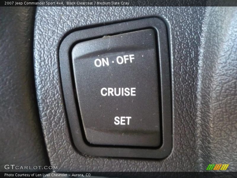 Black Clearcoat / Medium Slate Gray 2007 Jeep Commander Sport 4x4