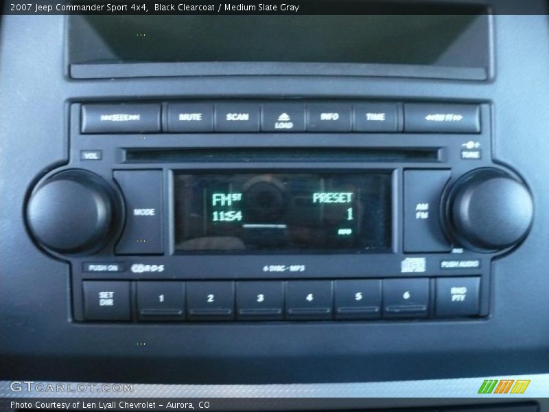 Black Clearcoat / Medium Slate Gray 2007 Jeep Commander Sport 4x4