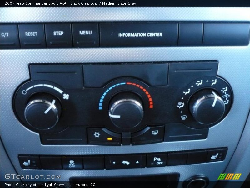 Black Clearcoat / Medium Slate Gray 2007 Jeep Commander Sport 4x4