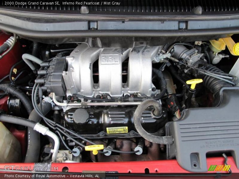 Inferno Red Pearlcoat / Mist Gray 2000 Dodge Grand Caravan SE