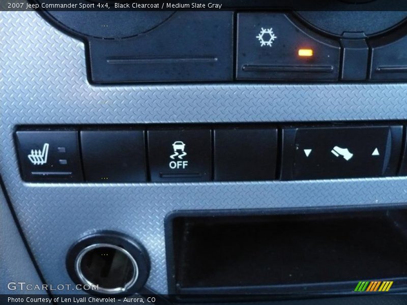 Black Clearcoat / Medium Slate Gray 2007 Jeep Commander Sport 4x4