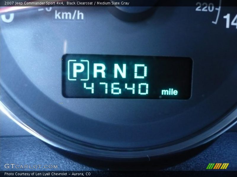 Black Clearcoat / Medium Slate Gray 2007 Jeep Commander Sport 4x4