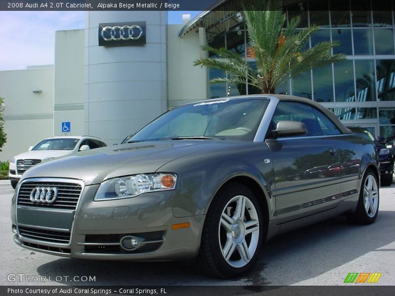 Alpaka Beige Metallic / Beige 2008 Audi A4 2.0T Cabriolet