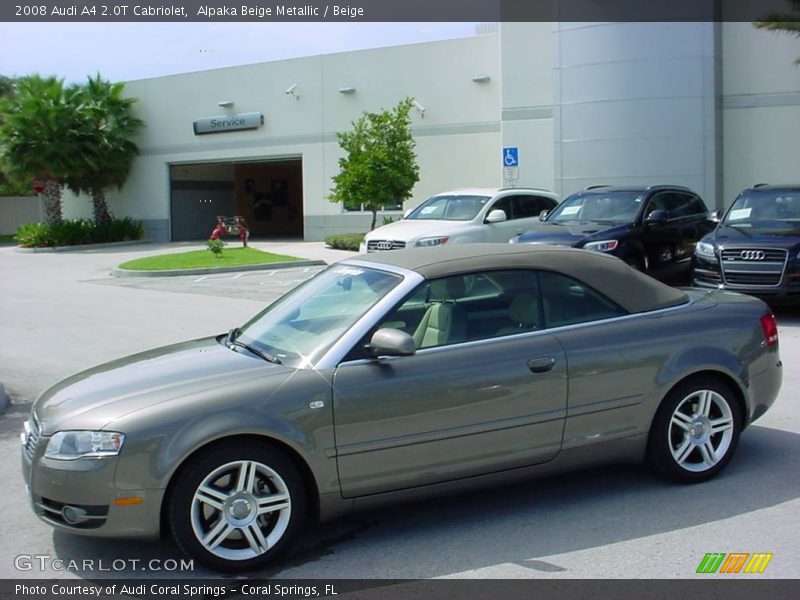 Alpaka Beige Metallic / Beige 2008 Audi A4 2.0T Cabriolet