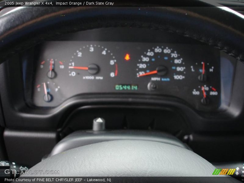 Impact Orange / Dark Slate Gray 2005 Jeep Wrangler X 4x4