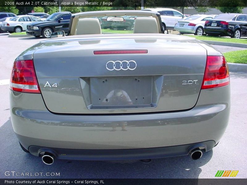 Alpaka Beige Metallic / Beige 2008 Audi A4 2.0T Cabriolet