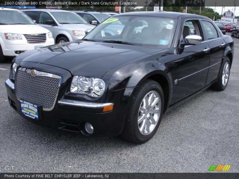 Brilliant Black / Dark Slate Gray/Light Graystone 2007 Chrysler 300 C HEMI