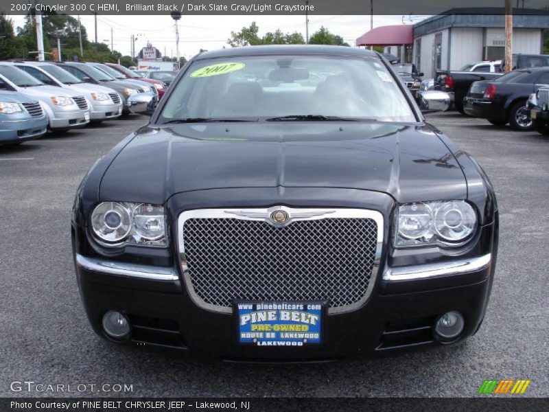 Brilliant Black / Dark Slate Gray/Light Graystone 2007 Chrysler 300 C HEMI