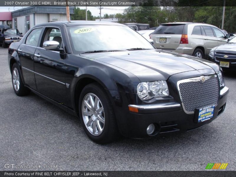 Brilliant Black / Dark Slate Gray/Light Graystone 2007 Chrysler 300 C HEMI