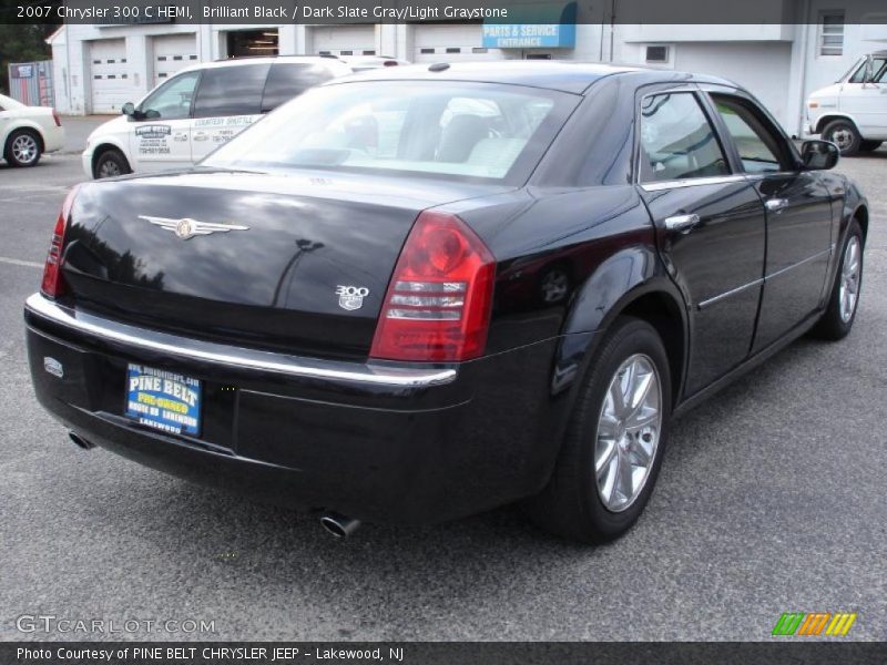 Brilliant Black / Dark Slate Gray/Light Graystone 2007 Chrysler 300 C HEMI