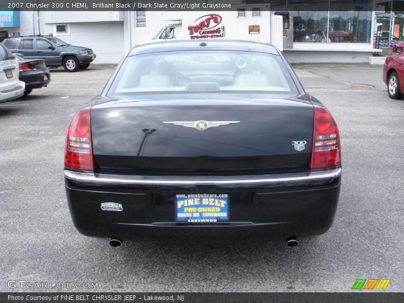 Brilliant Black / Dark Slate Gray/Light Graystone 2007 Chrysler 300 C HEMI