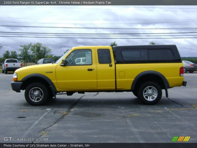 Chrome Yellow / Medium Prairie Tan 2000 Ford Ranger XL SuperCab 4x4