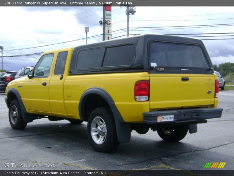 Chrome Yellow / Medium Prairie Tan 2000 Ford Ranger XL SuperCab 4x4