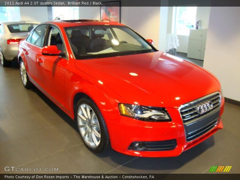 Brilliant Red / Black 2011 Audi A4 2.0T quattro Sedan