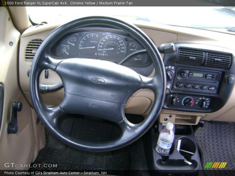 Chrome Yellow / Medium Prairie Tan 2000 Ford Ranger XL SuperCab 4x4
