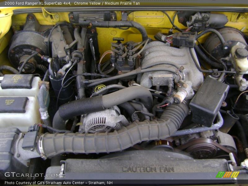 Chrome Yellow / Medium Prairie Tan 2000 Ford Ranger XL SuperCab 4x4