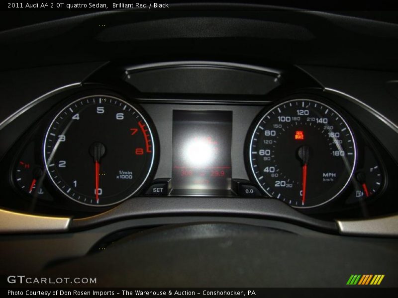 Brilliant Red / Black 2011 Audi A4 2.0T quattro Sedan