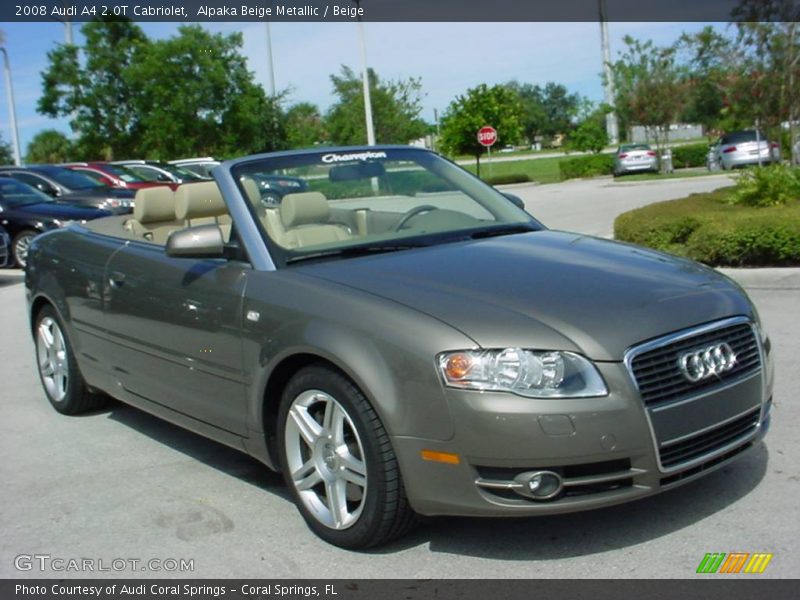 Alpaka Beige Metallic / Beige 2008 Audi A4 2.0T Cabriolet