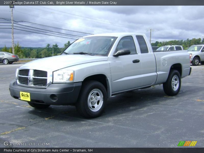 Bright Silver Metallic / Medium Slate Gray 2007 Dodge Dakota ST Club Cab