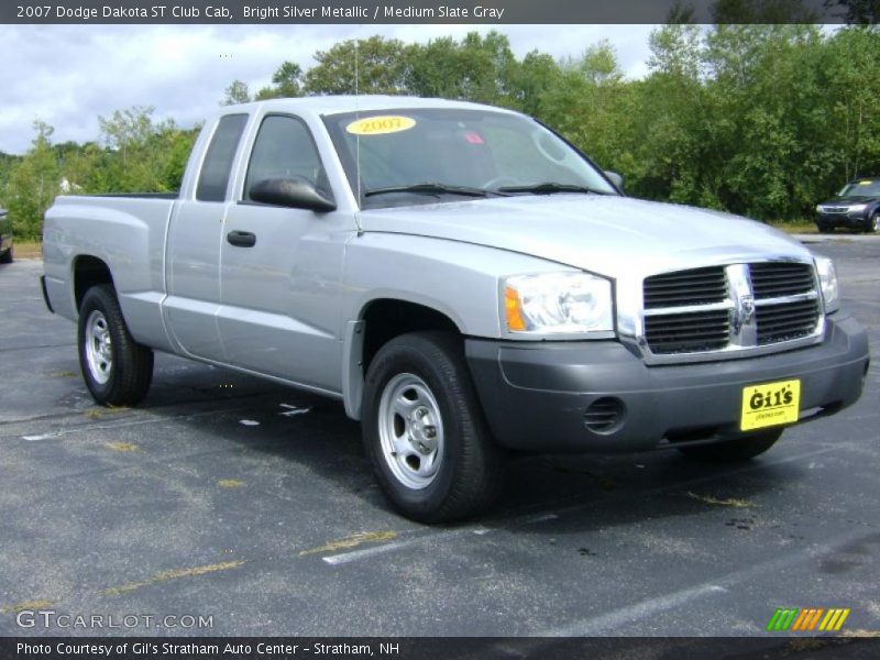 Bright Silver Metallic / Medium Slate Gray 2007 Dodge Dakota ST Club Cab