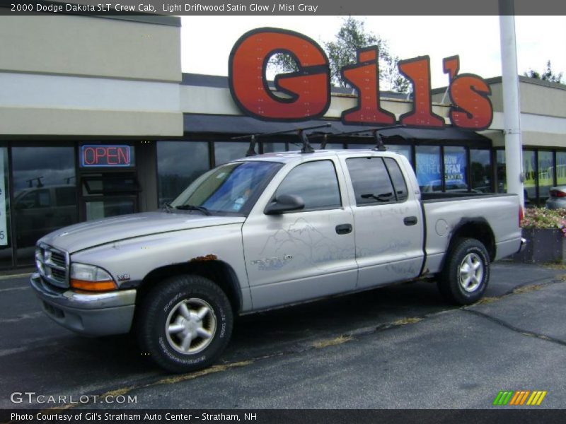 Light Driftwood Satin Glow / Mist Gray 2000 Dodge Dakota SLT Crew Cab