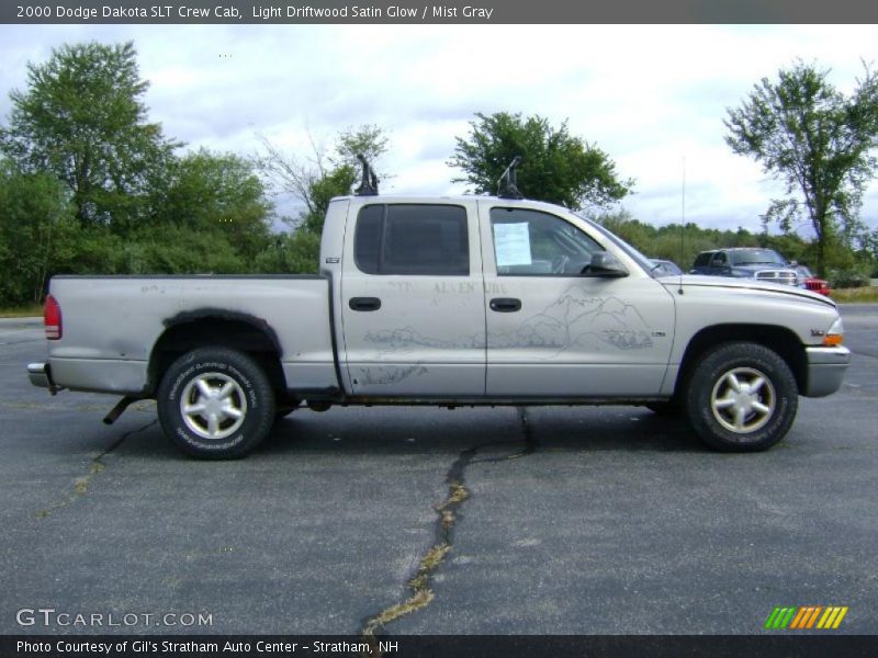 Light Driftwood Satin Glow / Mist Gray 2000 Dodge Dakota SLT Crew Cab