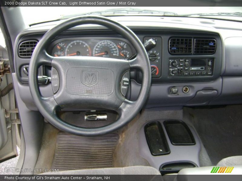 Light Driftwood Satin Glow / Mist Gray 2000 Dodge Dakota SLT Crew Cab