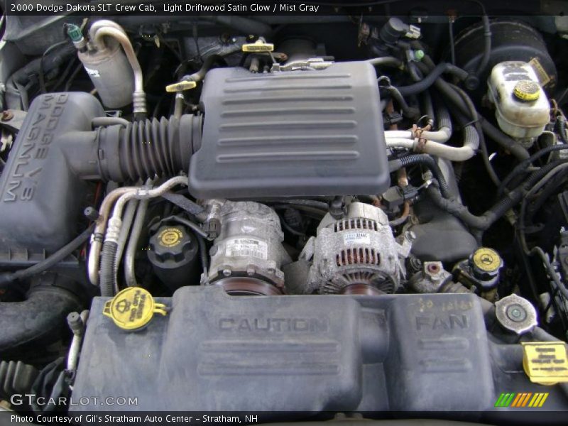 Light Driftwood Satin Glow / Mist Gray 2000 Dodge Dakota SLT Crew Cab