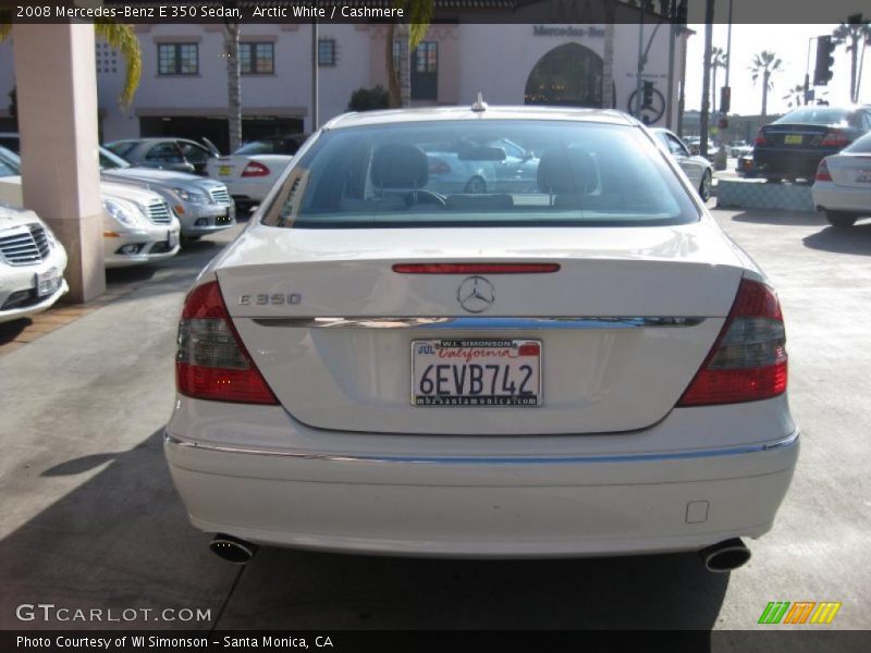 Arctic White / Cashmere 2008 Mercedes-Benz E 350 Sedan
