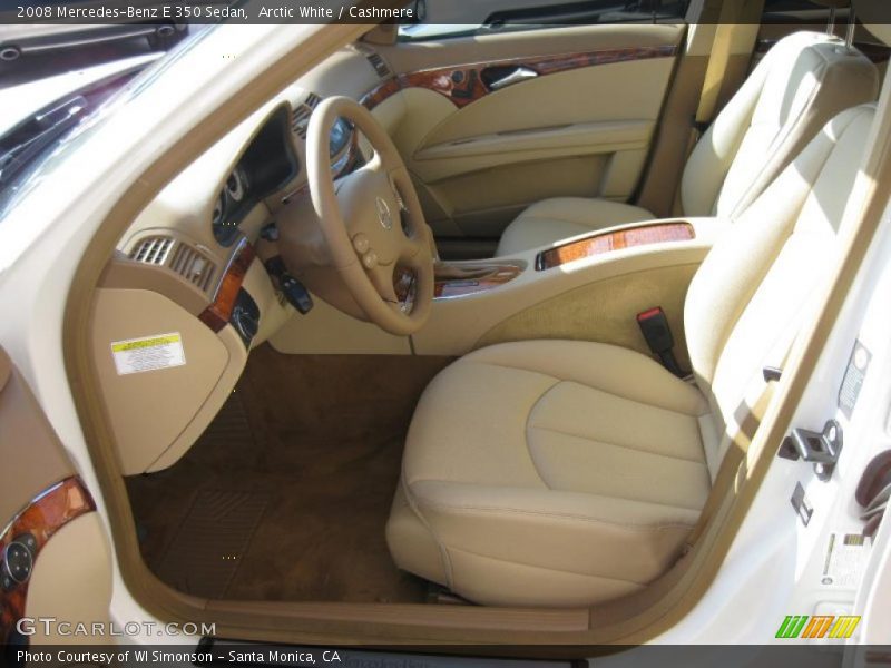 Arctic White / Cashmere 2008 Mercedes-Benz E 350 Sedan