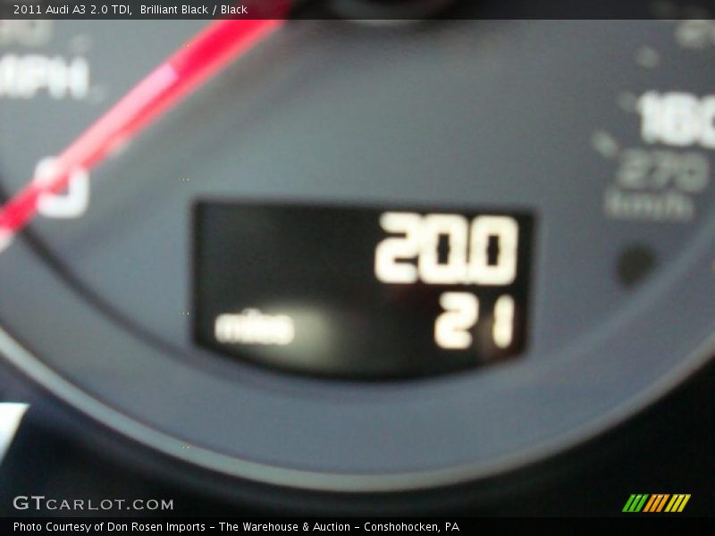 Brilliant Black / Black 2011 Audi A3 2.0 TDI