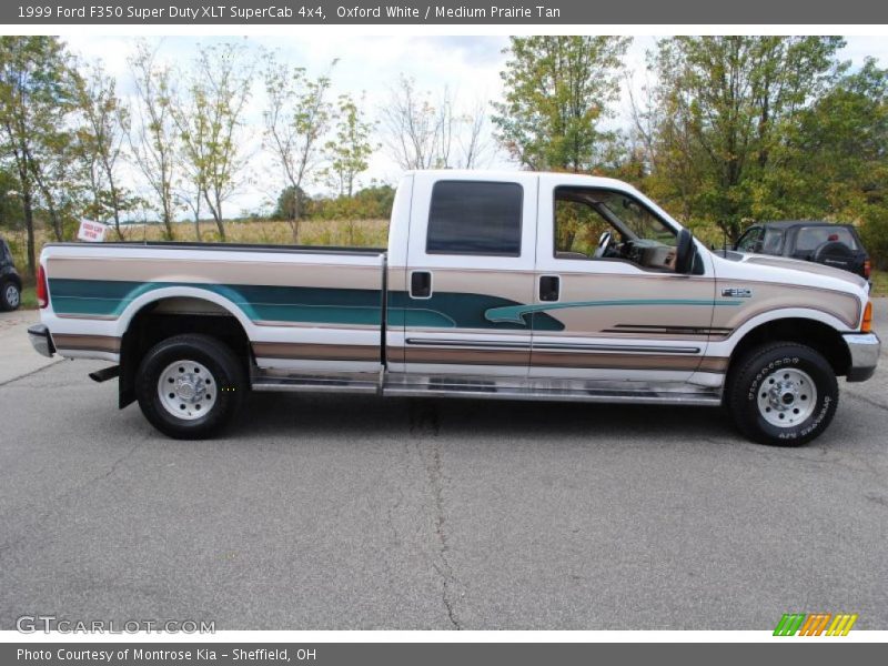 Oxford White / Medium Prairie Tan 1999 Ford F350 Super Duty XLT SuperCab 4x4