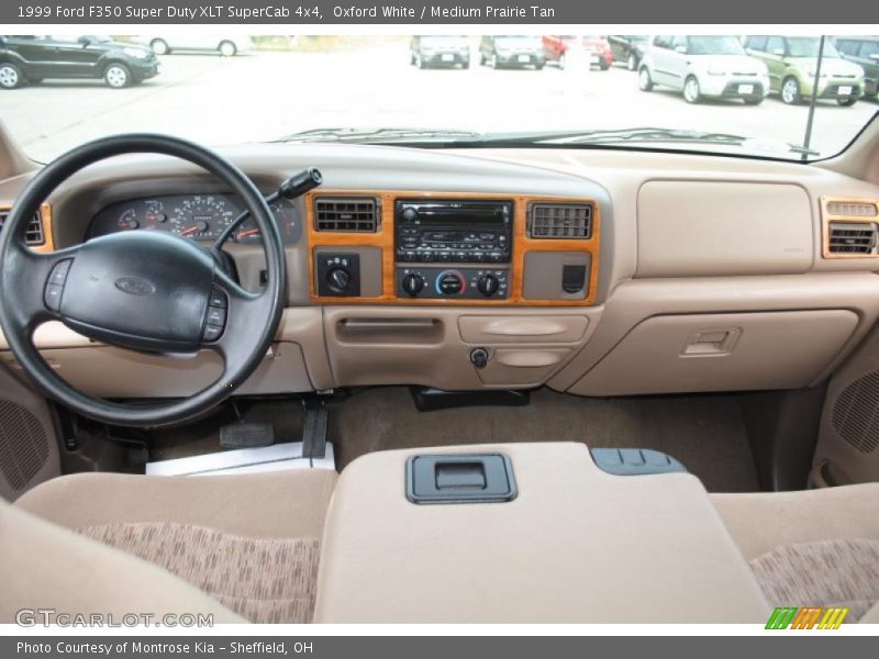 Oxford White / Medium Prairie Tan 1999 Ford F350 Super Duty XLT SuperCab 4x4