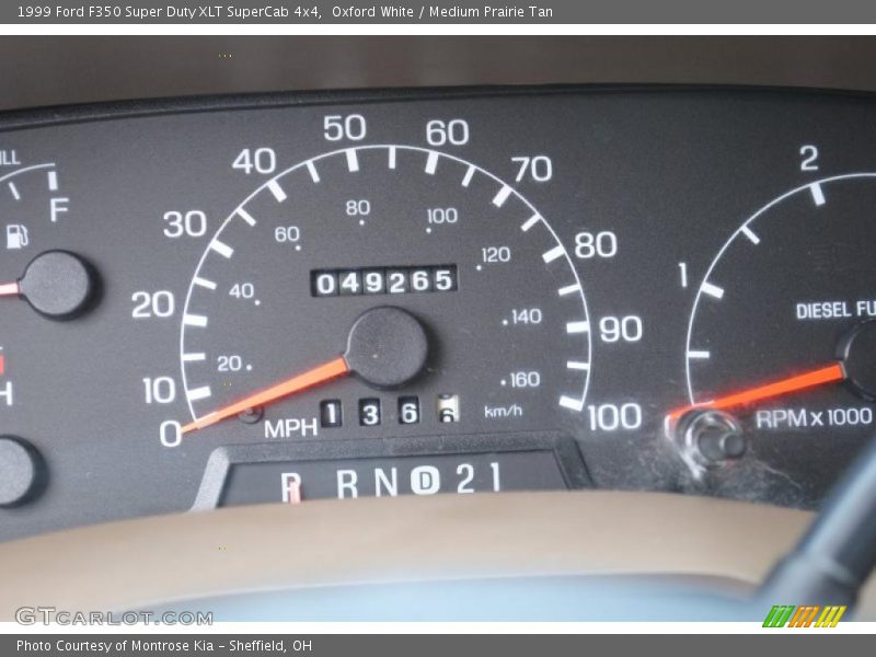 Oxford White / Medium Prairie Tan 1999 Ford F350 Super Duty XLT SuperCab 4x4