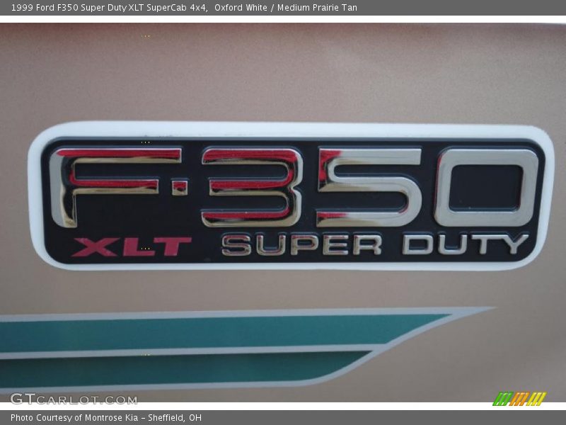 Oxford White / Medium Prairie Tan 1999 Ford F350 Super Duty XLT SuperCab 4x4