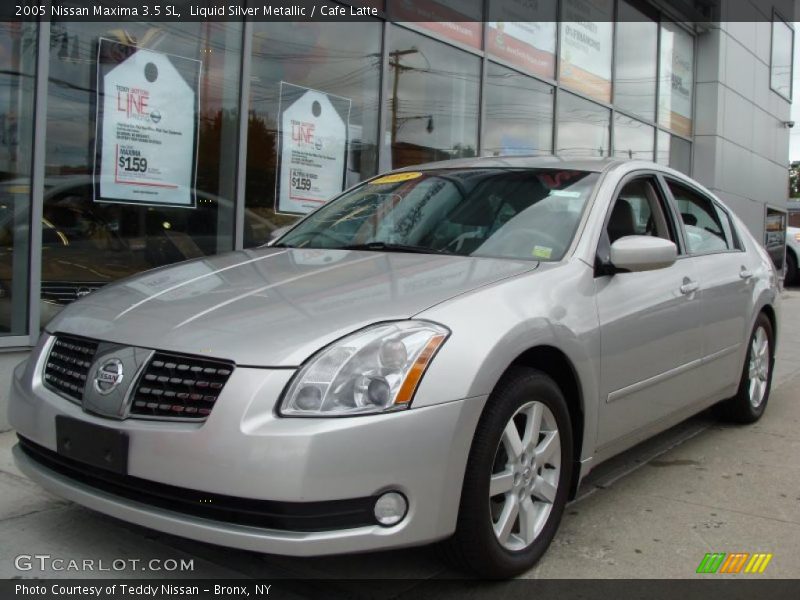 Liquid Silver Metallic / Cafe Latte 2005 Nissan Maxima 3.5 SL