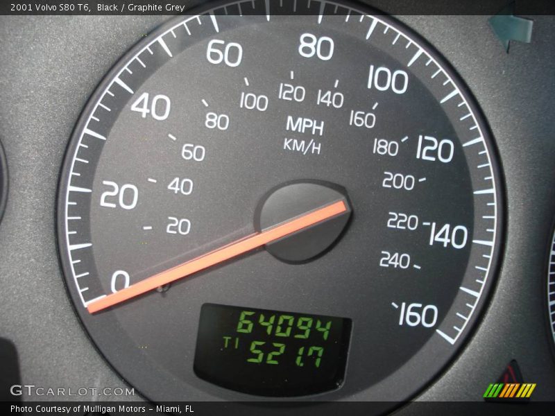 Black / Graphite Grey 2001 Volvo S80 T6