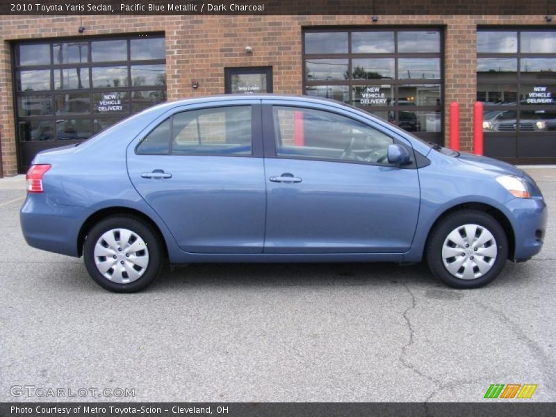 Pacific Blue Metallic / Dark Charcoal 2010 Toyota Yaris Sedan