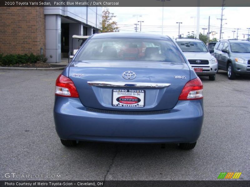 Pacific Blue Metallic / Dark Charcoal 2010 Toyota Yaris Sedan